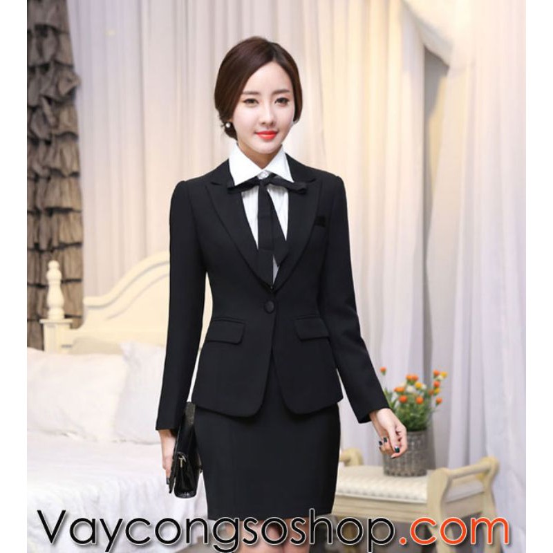 Nguyên set áo vest và chân váy (kèm ảnh thật)