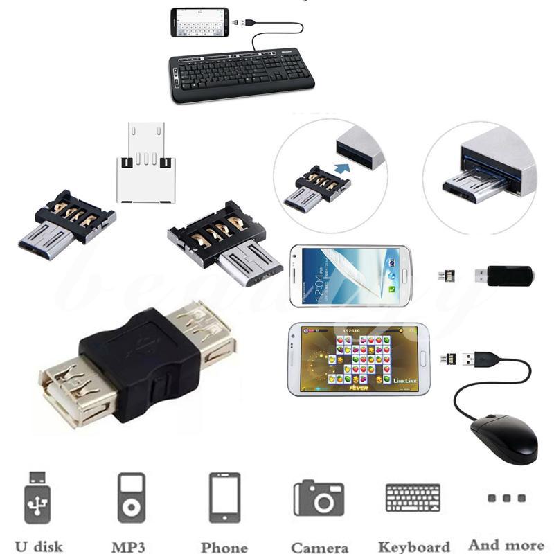 Bộ chuyển đổi USB Type B sang Type A cho điện thoại Android màu đen