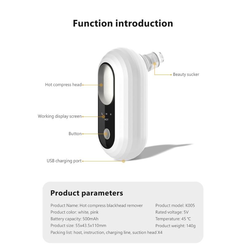 Máy Hút Mụn Đầu Đen YOUYO Mini Làm Sạch Lỗ Chân Lông