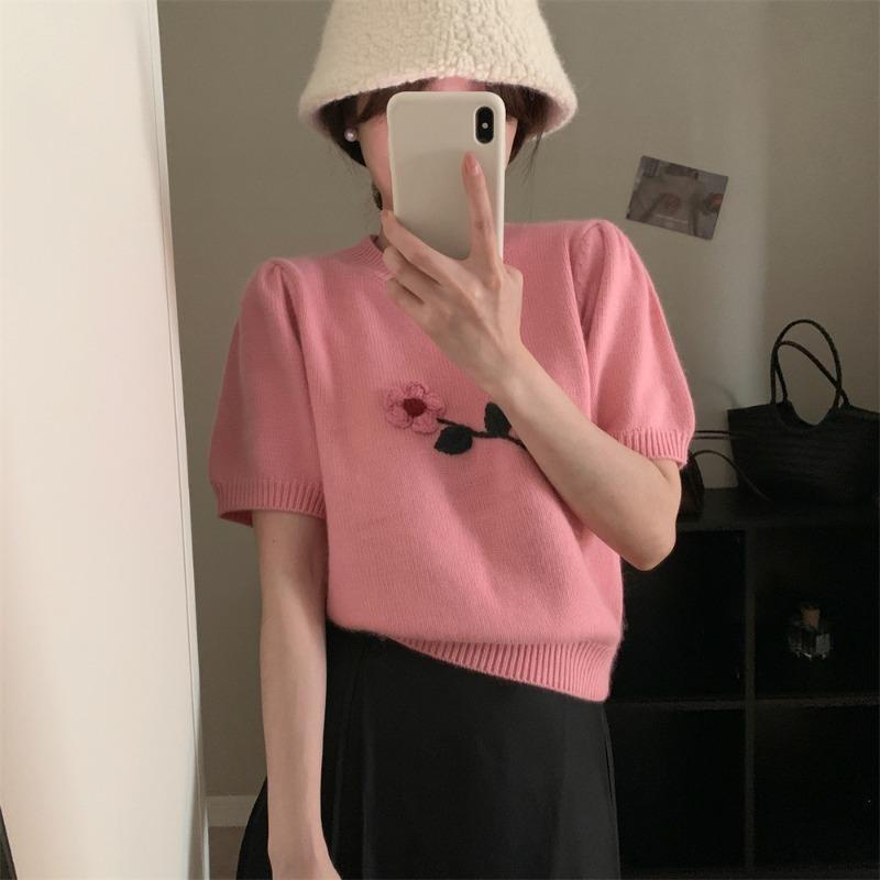 Áo Len Ngắn Tay Phong Cách Hàn Quốc Thời Trang Mới Cho Nữ  tao bao