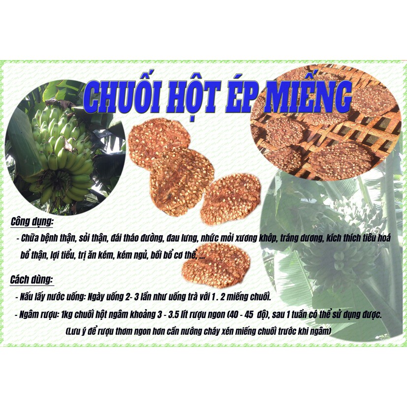Chuối hột ép miếng 500g hàng loại 1