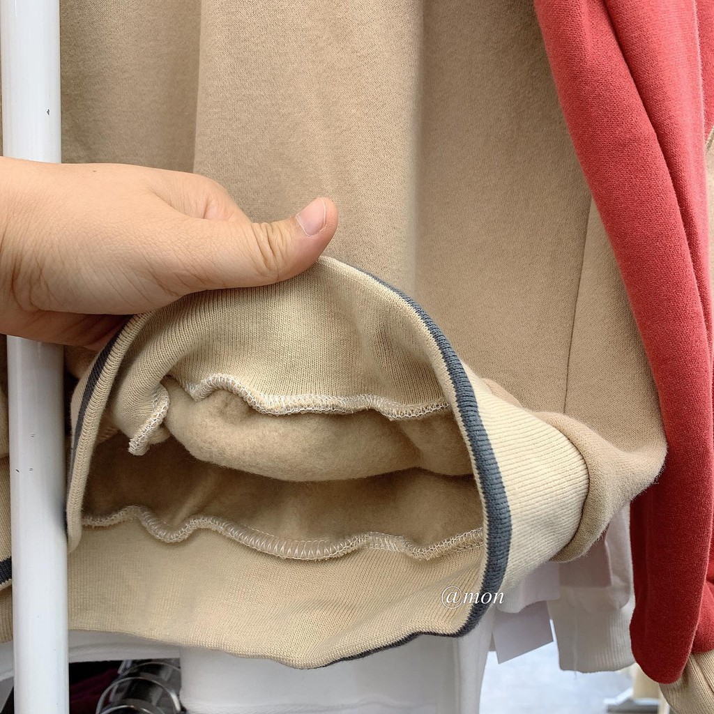 2012024 Áo sweater nỉ bông bóng chày, áo nỉ ulzzang, áo nỉ nữ freesize | BigBuy360 - bigbuy360.vn