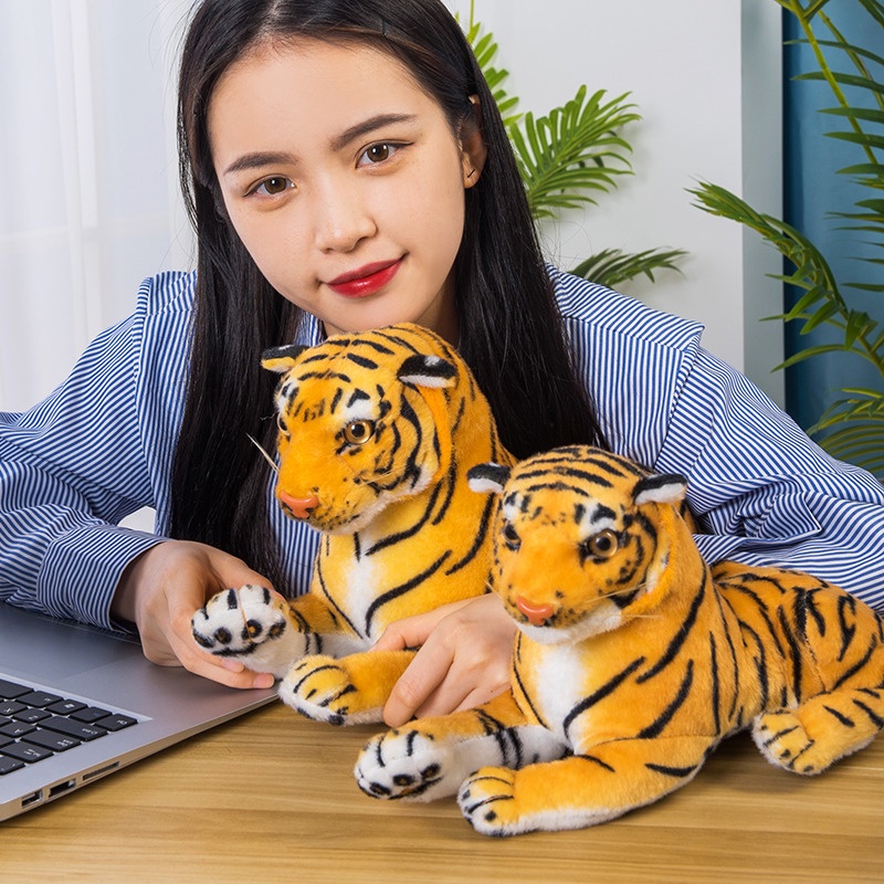 Thú nhồi bông hình con hổ màu trắng mềm mại kích thước 170