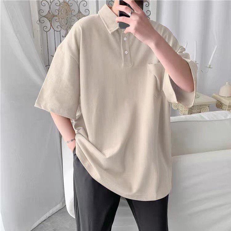 Áo Polo trơn Basic oversize,JACKLANE , Áo polo cộc tay Unisex Jack Lane | BigBuy360 - bigbuy360.vn