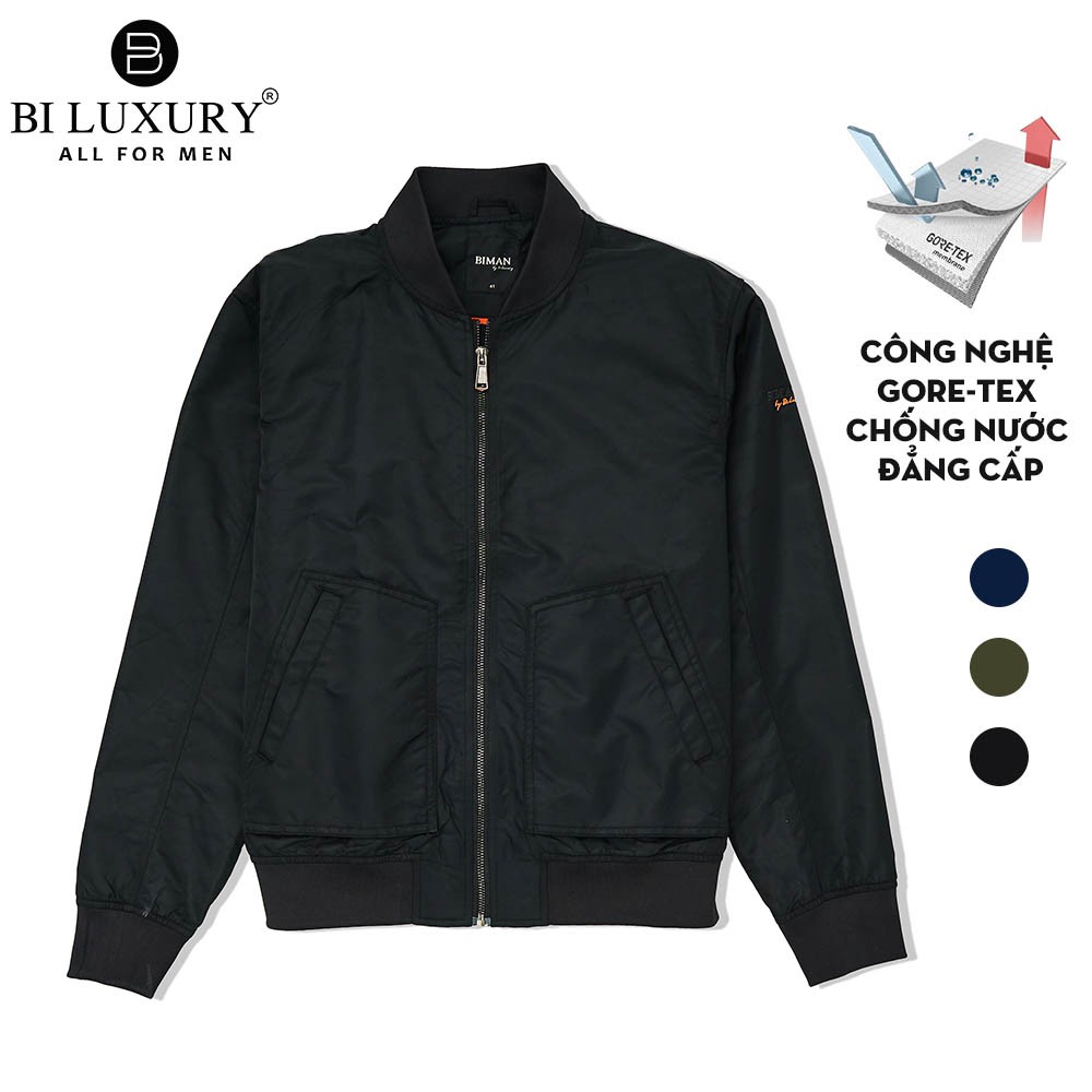 Áo khoác nam bomber Biluxury thời trang hai lớp chống nước Goretex đẳng cấp 4AG2T008