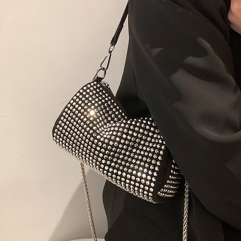 Túi Đeo Vai Đính Đá Lấp Lánh Thời Trang Sang Trọng Cho Nữ