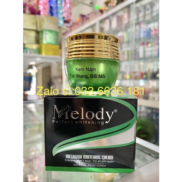 kem Melody giảm nám tan nhang đôi môi hủ 15G (hủ xanh lá)