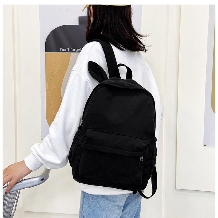 Ba Lô JASMIN NOIR Đi Học / Du Lịch Chất Liệu Nylon Thiết Kế Đơn Giản Thời Trang Cho Nữ