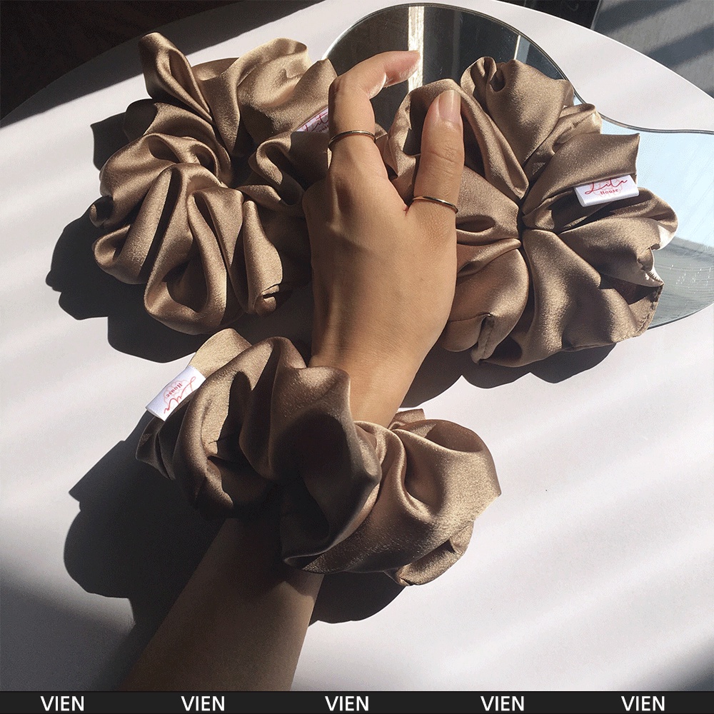 VIEN - Dây chun buộc tóc lụa pearl I Scrunchies Handmade