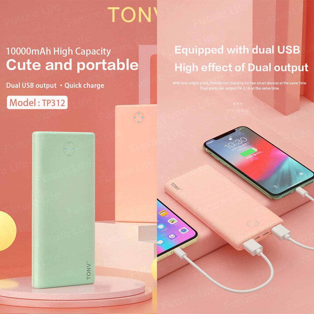 Pin Sạc Dự Phòng 10000mAh Màu Macaron