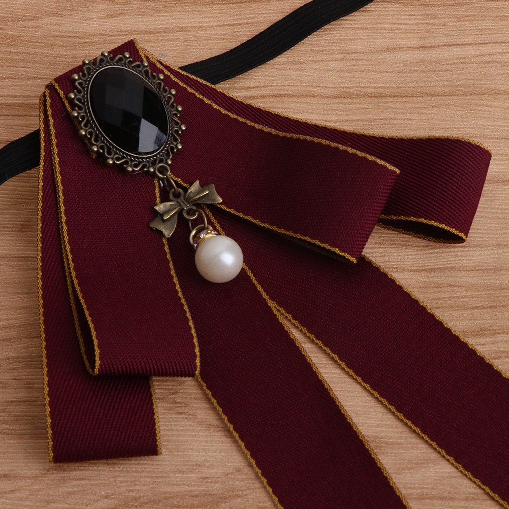 Nơ buộc cổ áo dạng dây ruy băng thời trang cho nam nữ