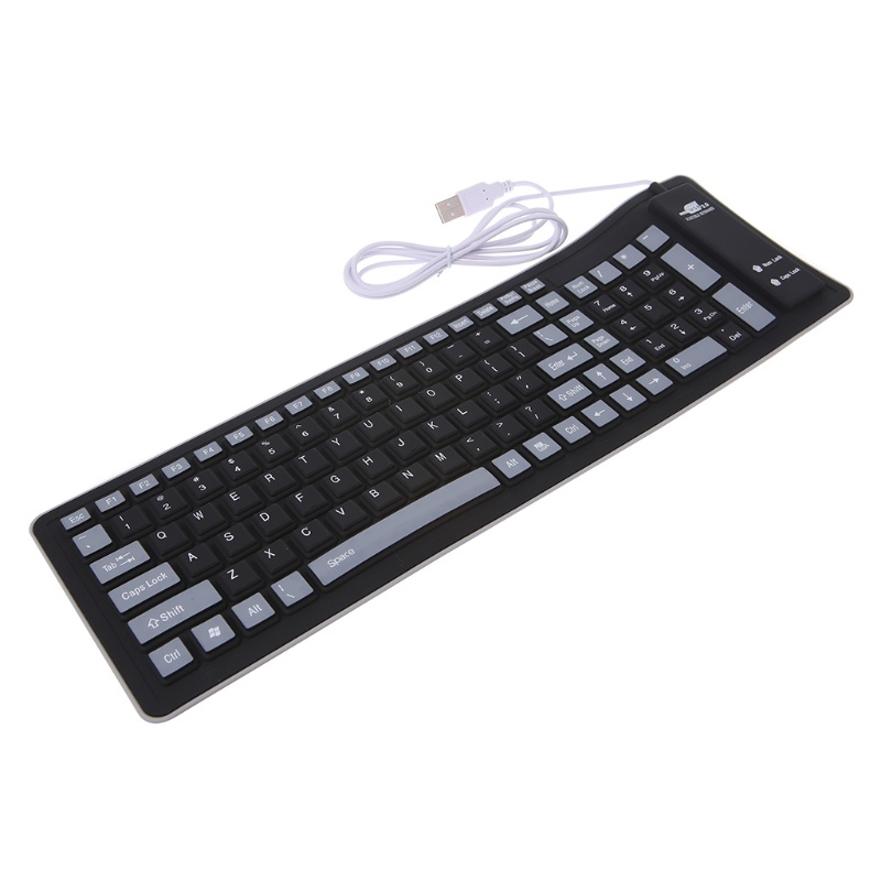 Bàn Phím Silicone Mini Không Dây Gấp Gọn Được Cho PC Notebook Laptop
