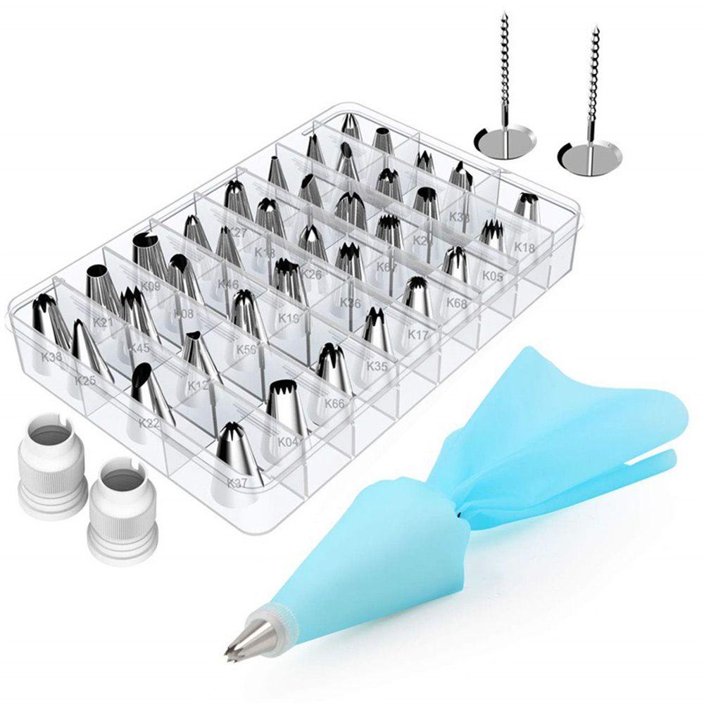 Set 42 Đầu Nối Và Túi Silicone Đựng Kem Trang Trí Bánh