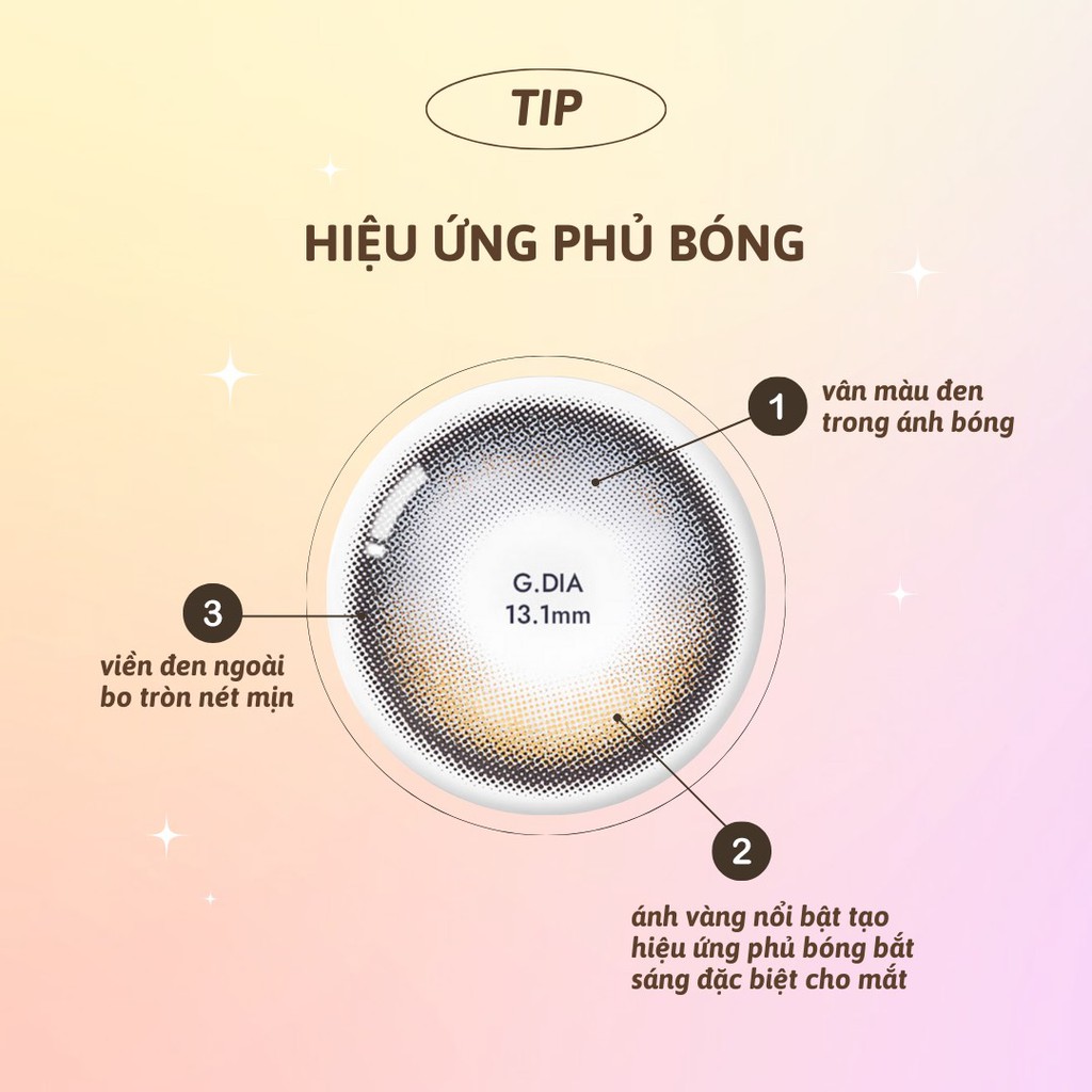 Kính áp tròng hiệu ứng phủ bóng Glowy Black chính hãng Olens | Hạn sử dụng 1 tháng