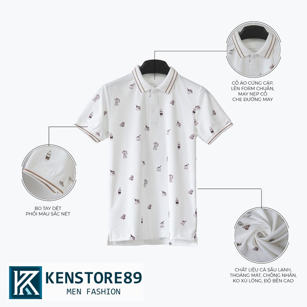 Áo thun nam có cổ Polo COFFEE phá cách thời trang KENSTORE89 ATP158