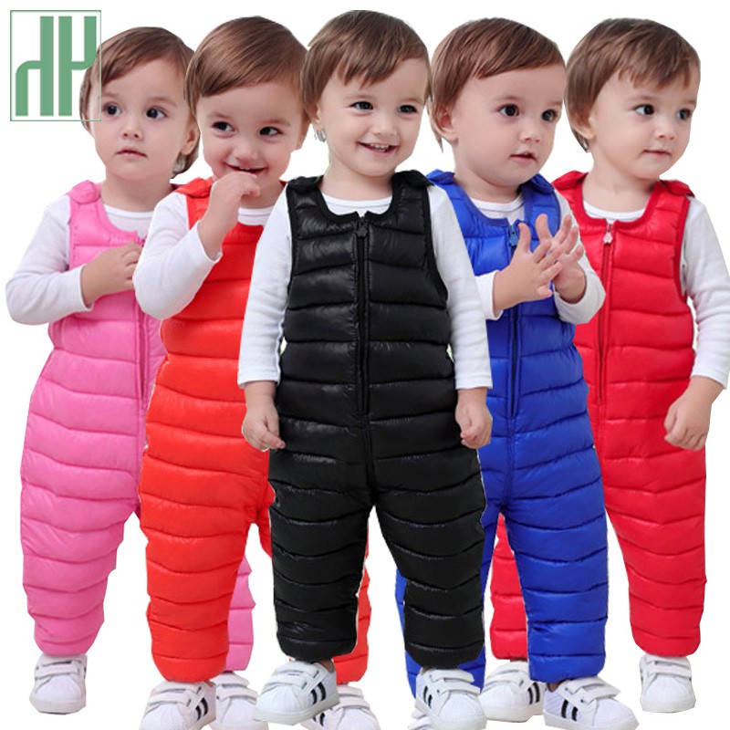 Quần Yếm Cotton Chống Thấm Nước Giữ Ấm Mùa Đông Cho Bé 1-5 Tuổi