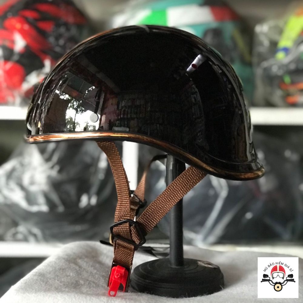 Mũ bảo hiểm nửa đầu NAPOLI N120 Gangster - Màu Đen Nhám , Xước Nhám Size