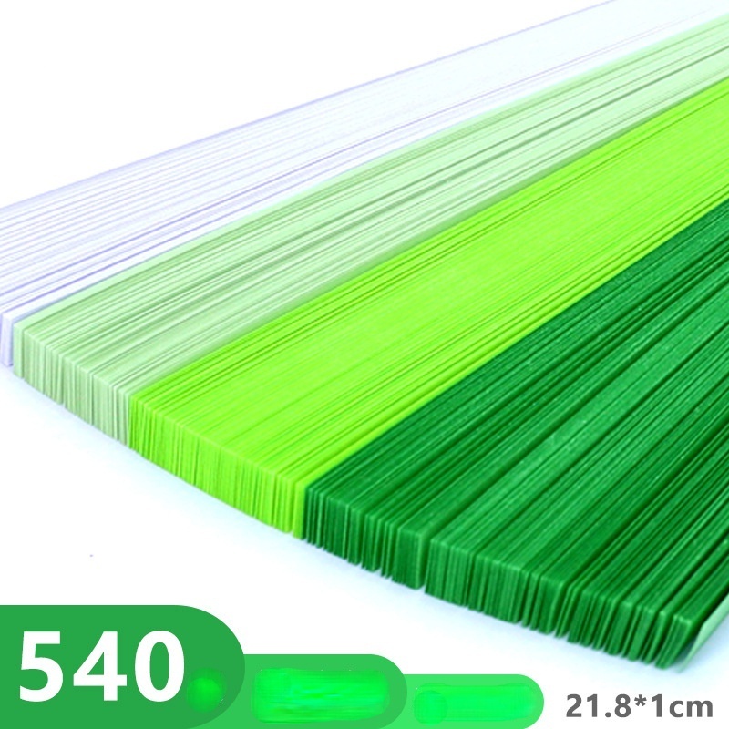 Set 540 Tờ Giấy Xếp Hình Ngôi Sao Năm Cánh Màu Sắc Gradient