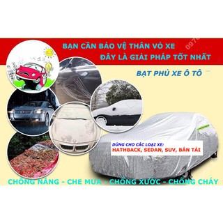 Bạt phủ xe, bạt trùm xe ô tô 3 lớp, chống nắng, che nước, chống xước, chống cháy...