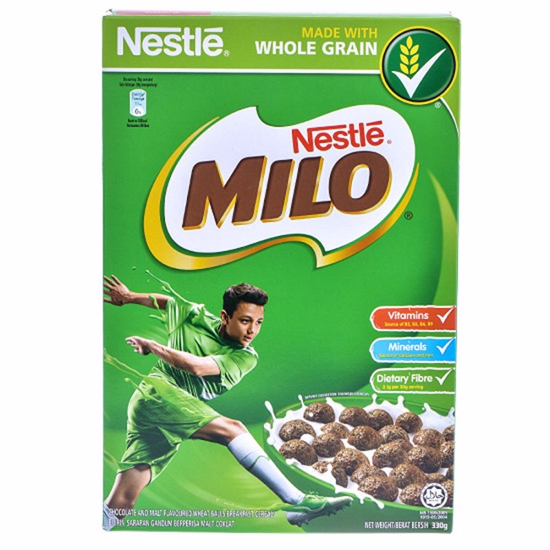 Ngũ cốc bữa sáng Nestle Milo vị socola hộp 170g và 330g