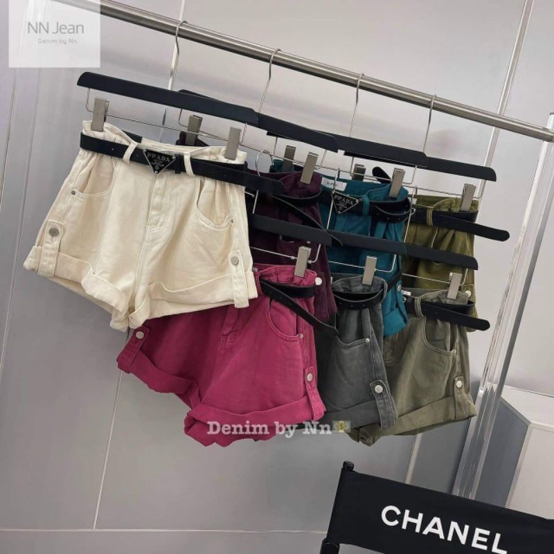 Quần sooc jeans kèm đai hàng QCL1