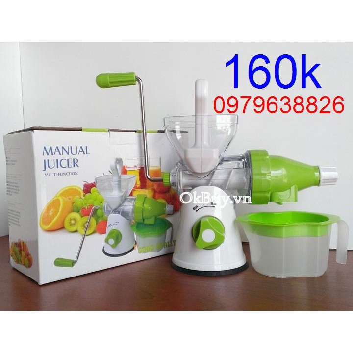 Máy xay ép trái cây bỏ bã quay tay không dùng điện