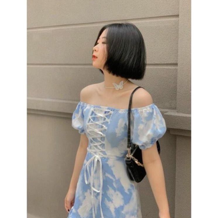 SIÊU PHẨM. 💃 Đầm Nữ Loang Trễ Vai Cột Dây. LIPP.STORE. Váy Nữ Dáng Ngắn Chất Thun. Hot Hòn Họt Hè Này Đâyy | BigBuy360 - bigbuy360.vn