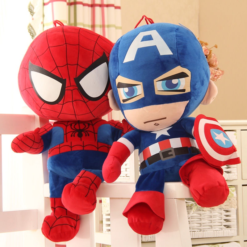 Búp Bê Nhồi Bông Mềm Mại Siêu Anh Hùng Avengers Người Sắt/Người Nhện Xinh Xắn
