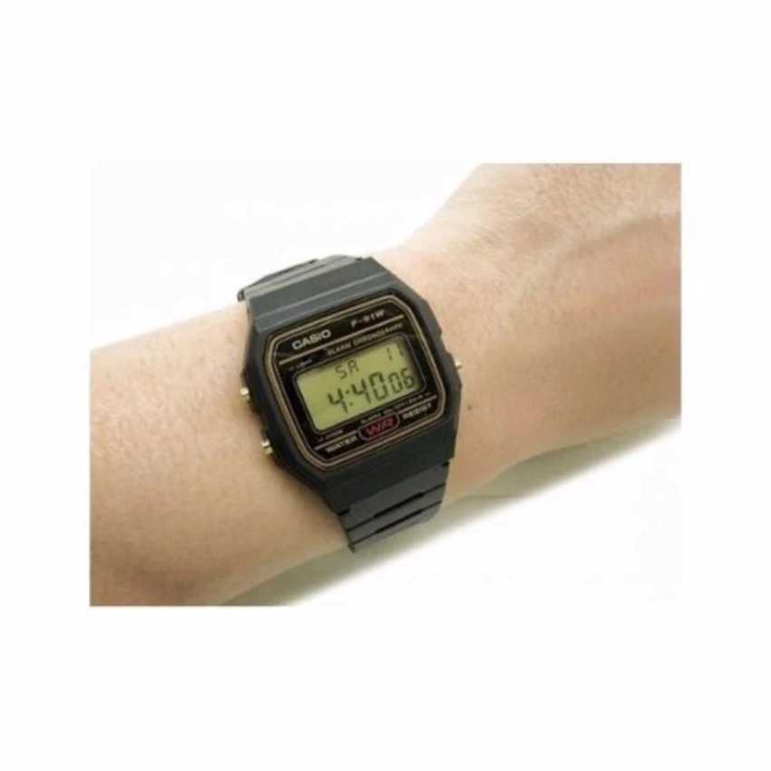 Đồng hồ dây nhựa huyền thoại Casio chính hãng Anh Khuê F-91 F-91WG-9QDF