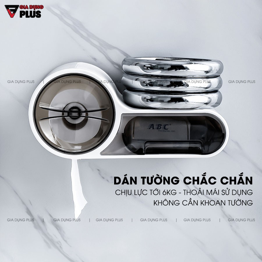 Hộp giấy vệ sinh dán tường cao cấp hai ngăn đa năng ShuangQuing (SQ-5262)