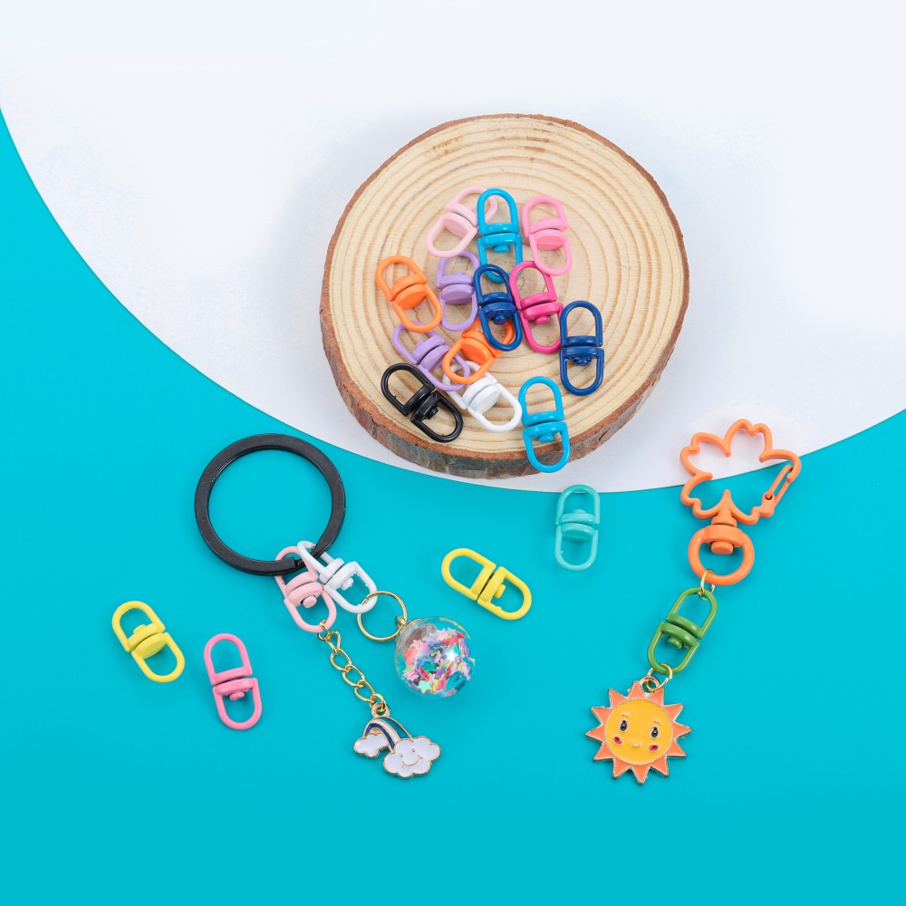 Set 20 vòng kim loại màu kẹo St.kunkka làm móc khóa diy