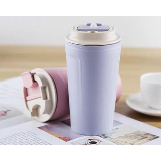 Ly lúa mạch có nắp cắm ống hút 420ml cao cấp