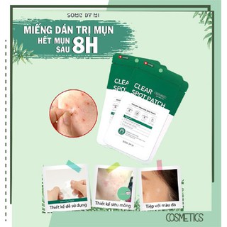 Miếng dán che mụn cấp tốc Some By Mi Clear Spot Patch 18 Miếng Auth Hàn Quốc