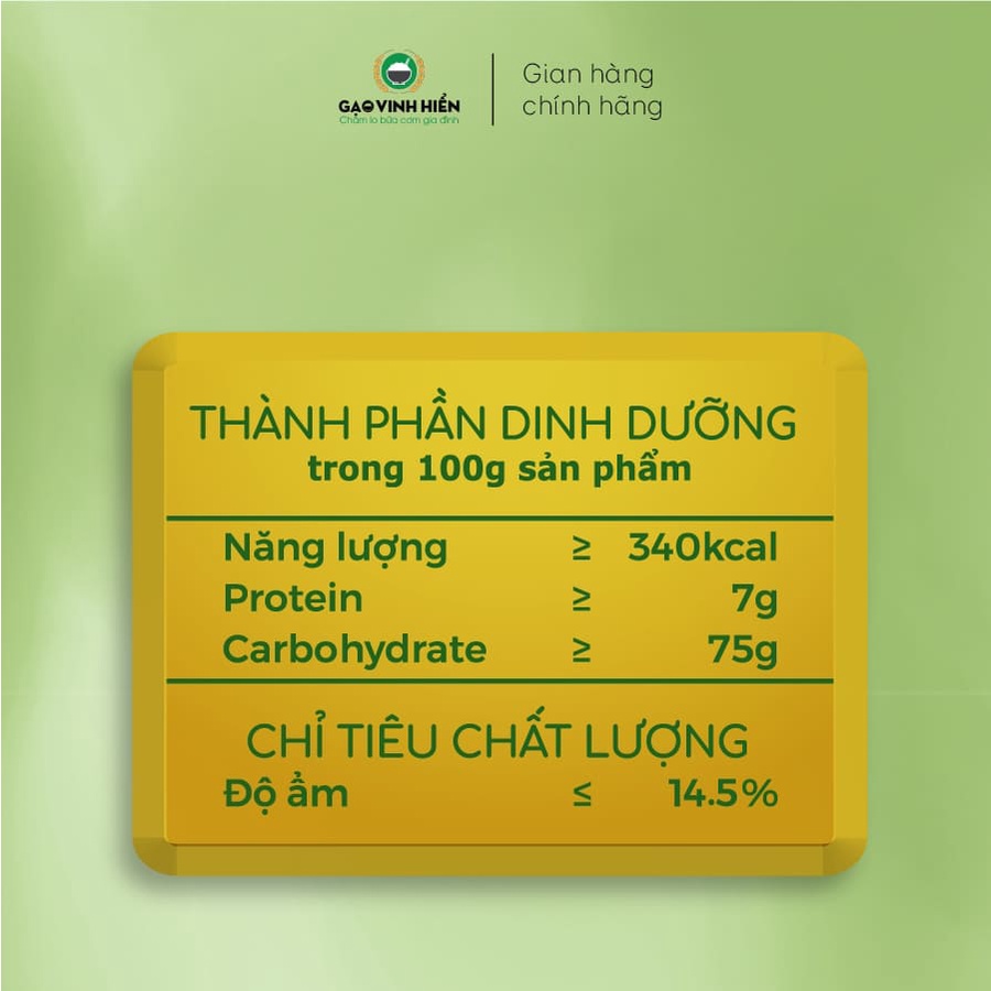 Nếp Cái Hoa Vàng Vinh Hiển cao cấp 1kg / Nếp thơm, dẻo dai nhiều, mềm ngon.