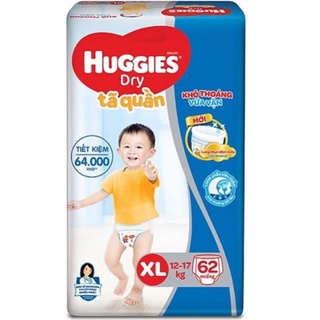 Tả quần huggies xl62+6 cho bé từ 12-17kg