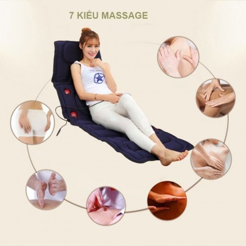 Nệm (đệm) massage toàn thân đèn hồng ngoại cao cấp JB-618A Nệm massage toàn thân có hồng ngoại lưu thông khí huyết