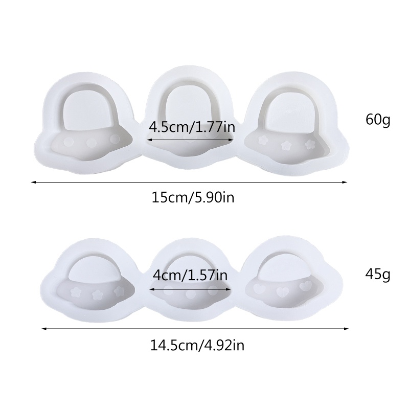 Khuôn Silicone Làm Móc Khóa / Trang Sức Thủ Công Hình Tàu Không Gian