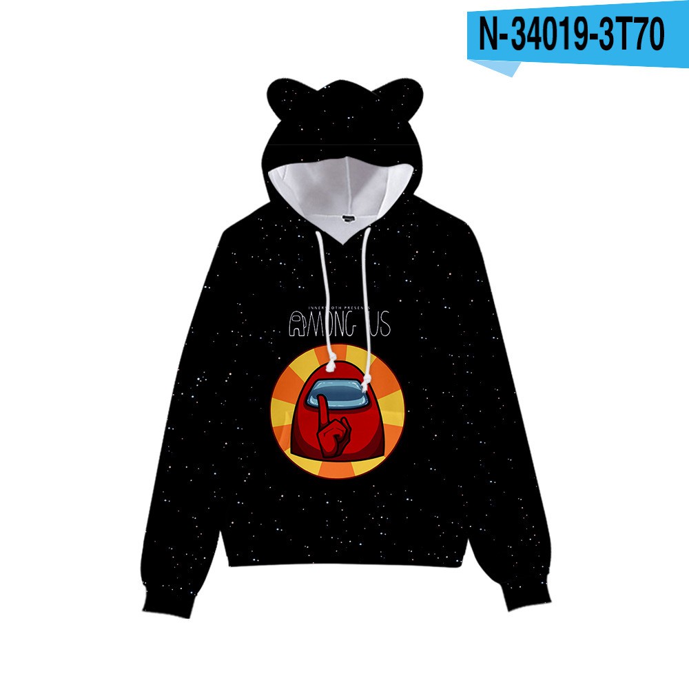 Áo Hoodie Có In Hình Tai Mèo 3d Thời Trang Cao Cấp Cho Nam / Nữ