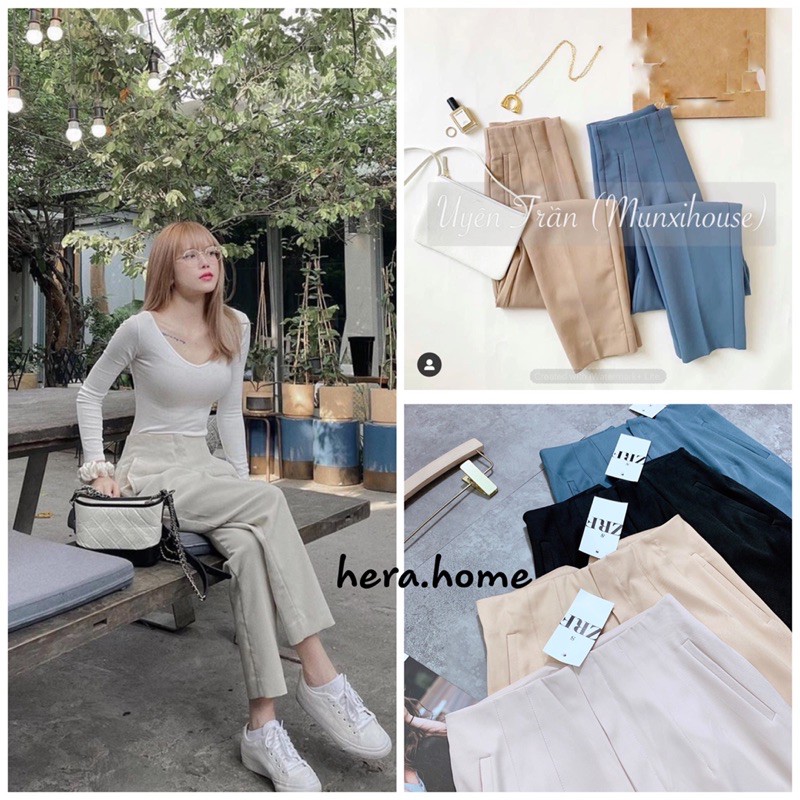 {Có Sẵn} Quần tây công sở dáng baggy thiều bảo trâm kèm hình thật + video