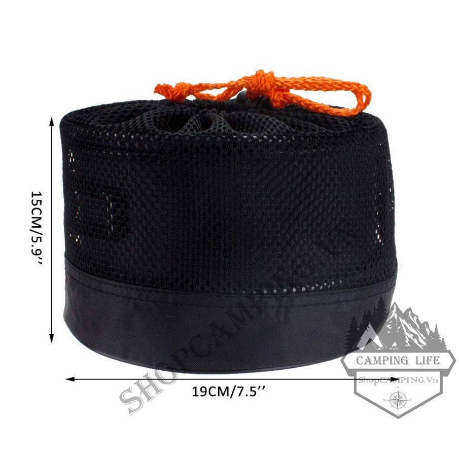 Bộ nồi xếp gọn 15 món nhôm siêu nhẹ đi phượt, cắm trại DS 508, bộ nấu ăn dã ngoại - Camping Vietnam