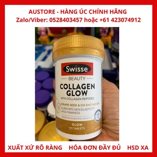 [Đủ bill, mẫu mới, 60 viên] Viên uống Swisse Beauty Collagen Glow With Collagen Peptides giúp da căng mịn, sáng bóng