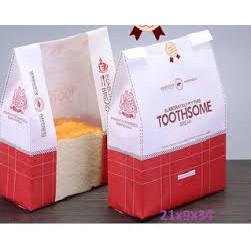100 Túi đựng bánh mì hoa cúc đủ mẫu (size ngang 21x9x33)