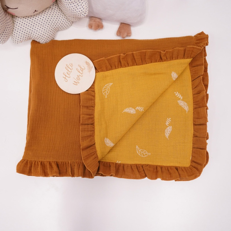 Chăn Quấn Bé Sơ Sinh Bằng Cotton Hai Mặt In Họa Tiết Dễ Thương