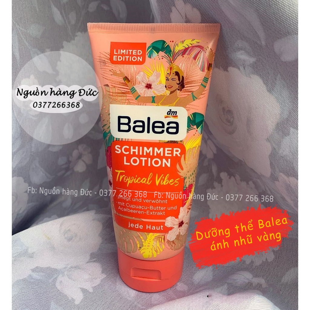 Dưỡng thể Balea ánh nhũ vàng - Nguồn hàng Đức