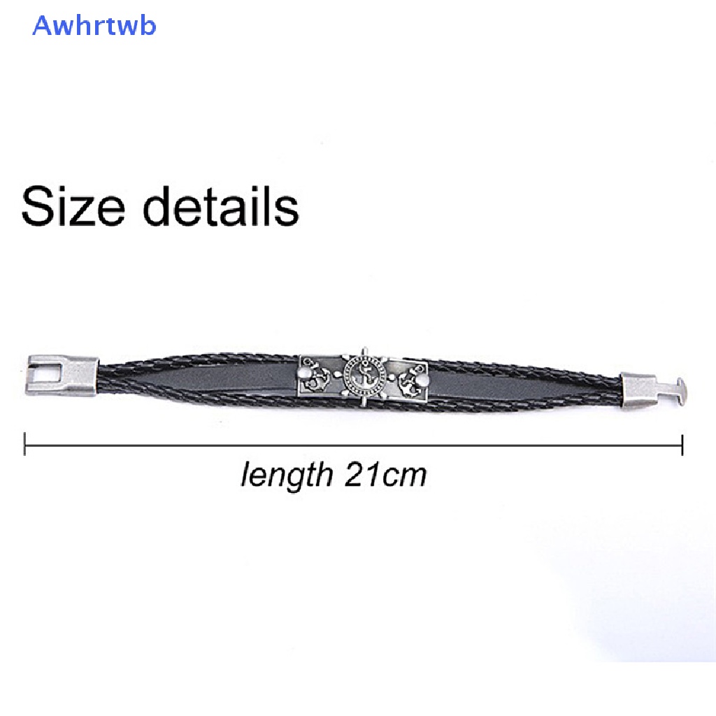 Awhrtwb Mới Vòng Tay Da Đính Charm Mỏ Neo Tinh Tế Hàng Bán Chạy