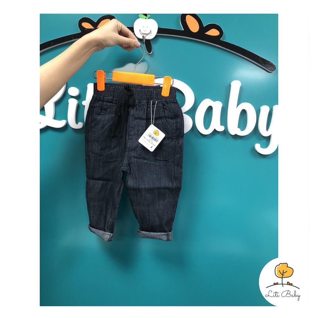 Quần bò dài thu đông mỏng, chun bụng, dáng suông, túi sau bé trai size 1-14T, cho bạn từ 12-40kg. Chất bò siêu đẹp