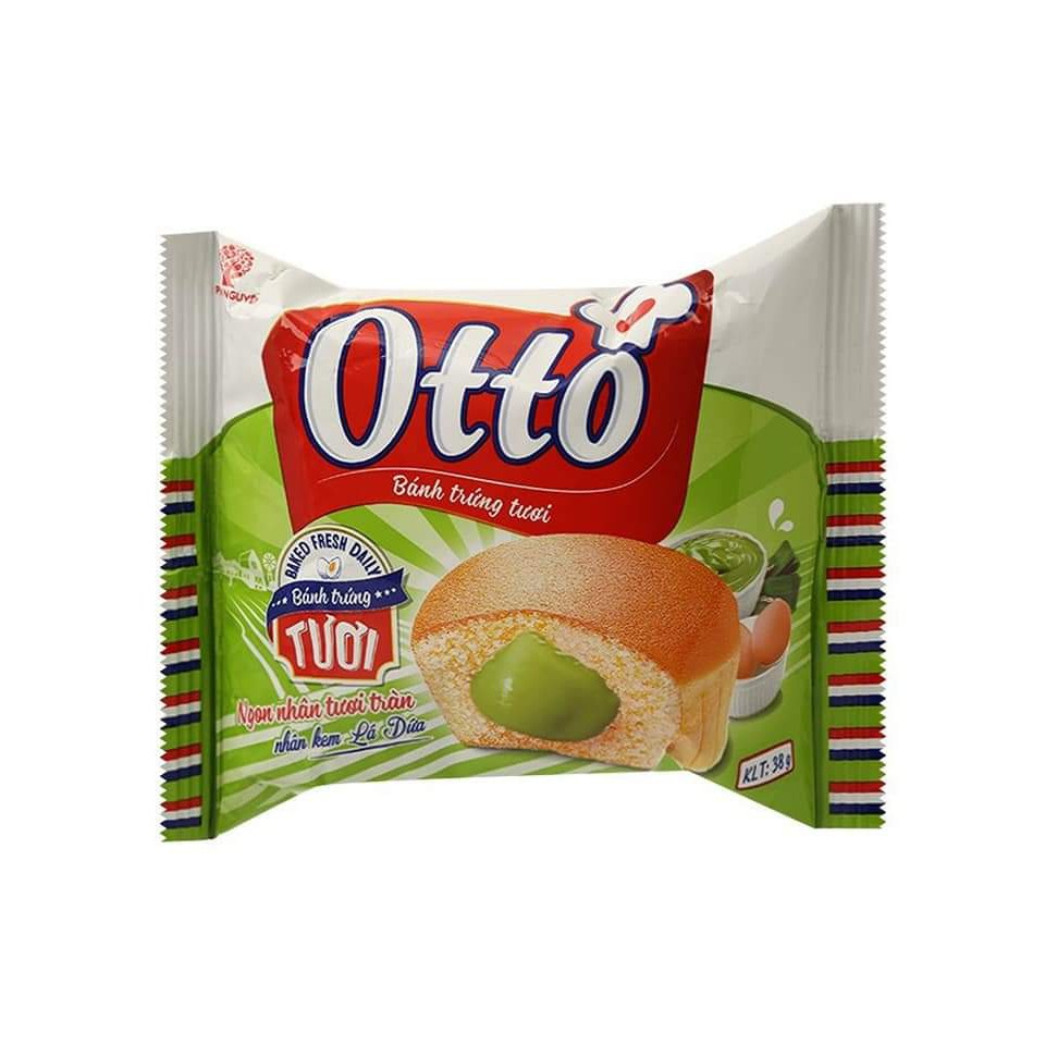 Bánh trứng tươi nhân kem custard Otto gói 38g 1 bịch 10c
