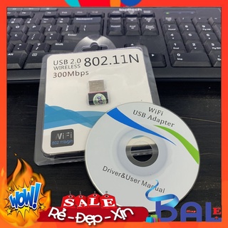 Usb thu sóng wifi mini 802.11n 300mbps cho pc - laptop