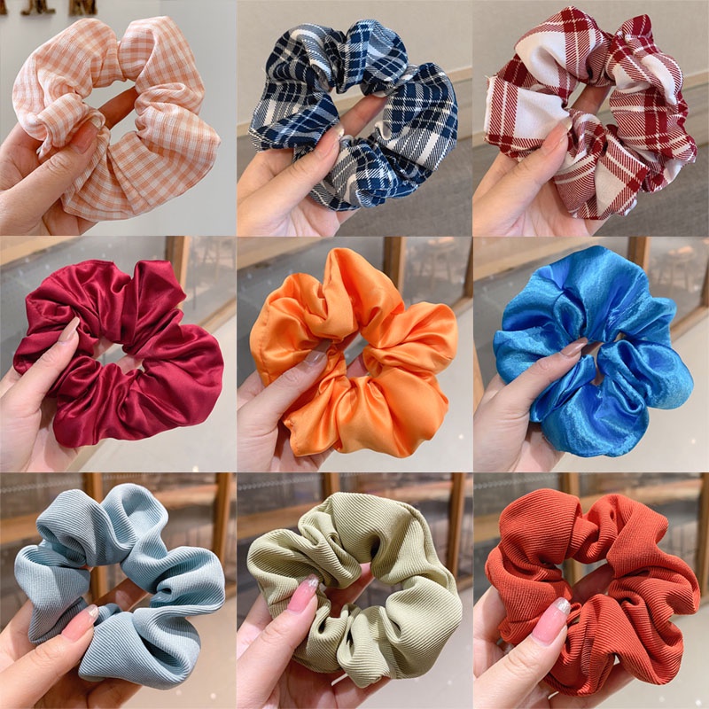 Dây buộc tóc màu sắc Retro chất lượng cao phong cách Hàn Quốc