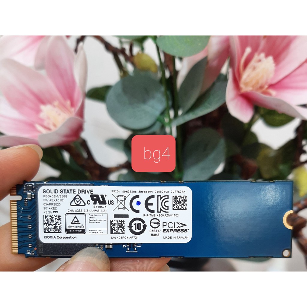 Ổ cứng SSD M2 PCIe Toshiba 256GB NVMe 2280 Gen3 x4 (Kioxia BG4, KBG40ZNV256G)